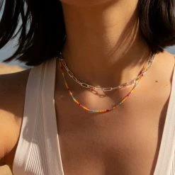 Estella Bartlett Jewellery Rainbow Beaded Necklace